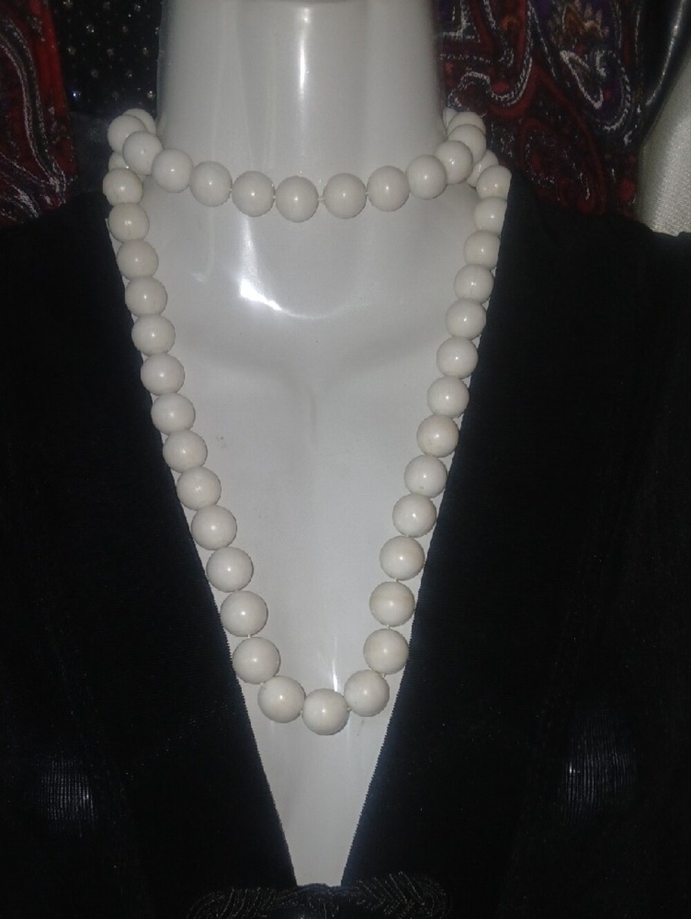 Vintage Large Faux Pearl Necklace